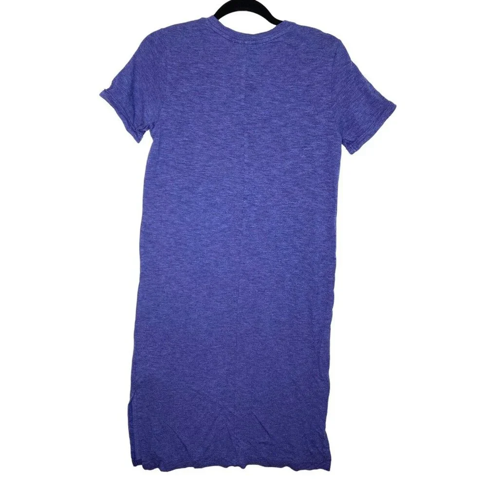 Jessica Simpson Woman's Blue Stretch Trapeze Shirts Dress‎ Medium Pocket Comfy